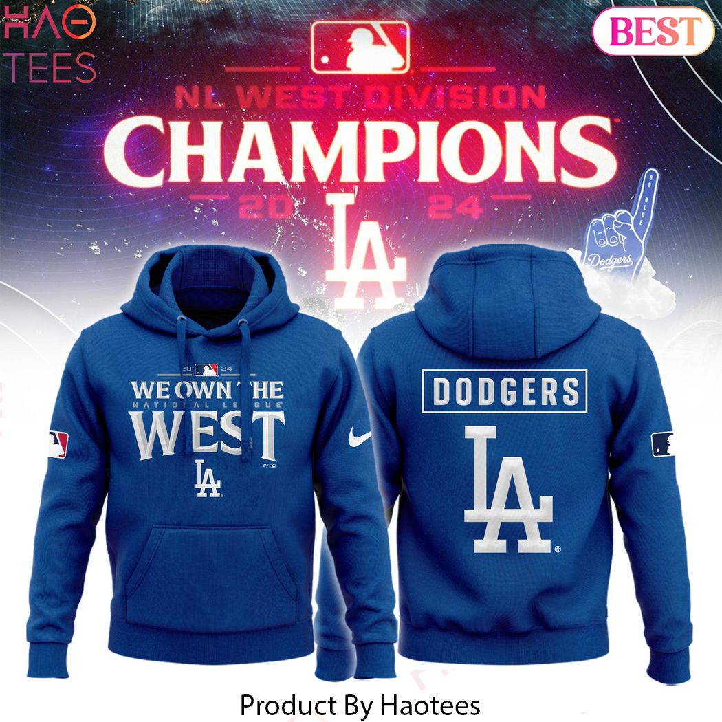 Los Angeles Dodgers 2024 Nl West Division Champions Hoodie Los Angeles Dodgers 2024 Nl West Division Champions Hoodie