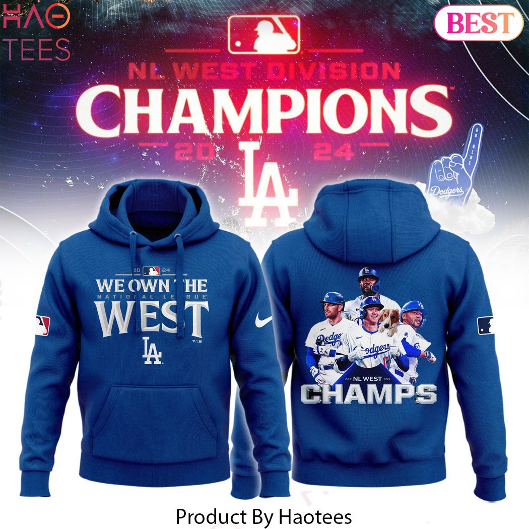 Los Angeles Dodgers NL 2024 West Division Champions Hoodie Los Angeles Dodgers NL 2024 West Division Champions Hoodie