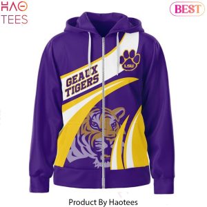 LSU Tigers Geaux Tigers Design Zip Hoodie