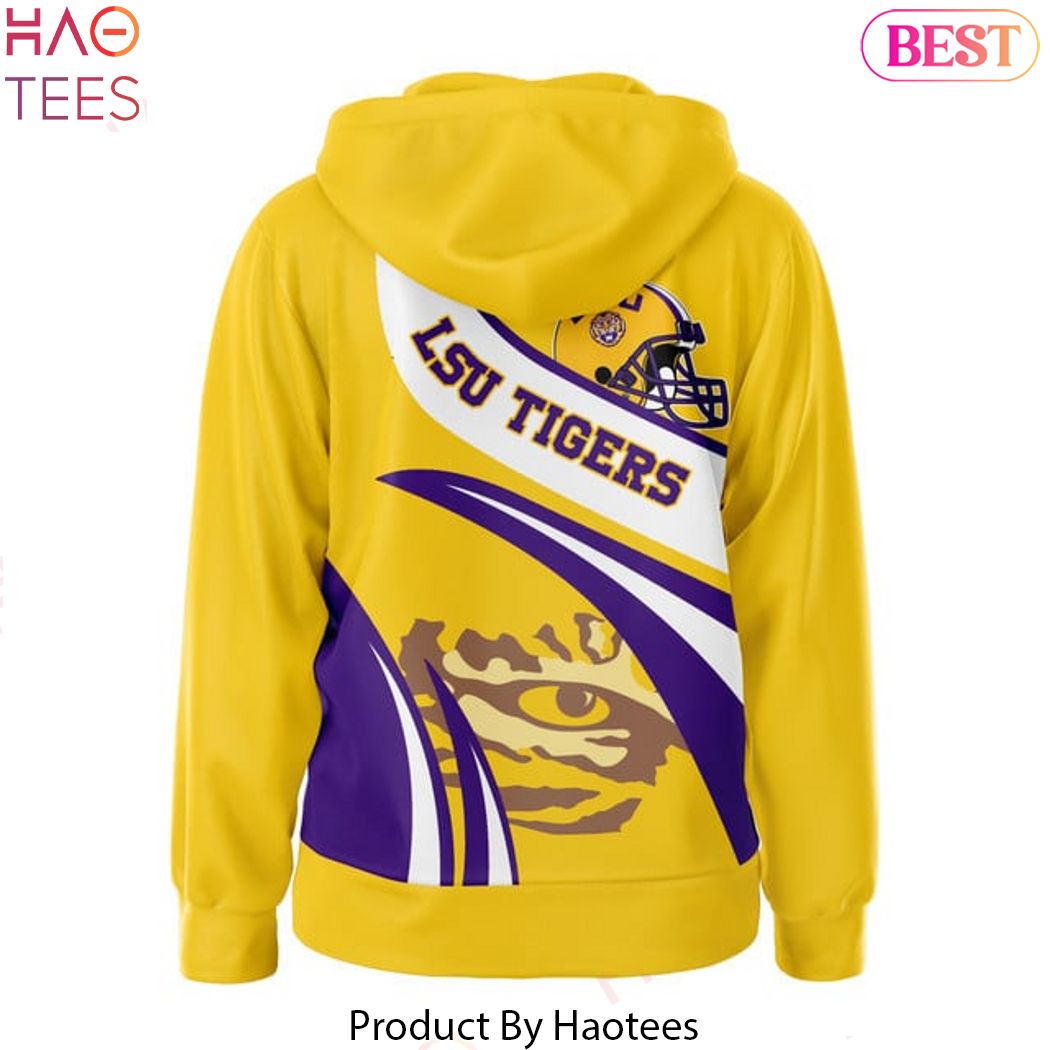 LSU Tigers Geaux Tigers Design Zip Hoodie - Gold LSU Tigers Geaux Tigers Design Zip Hoodie - Gold
