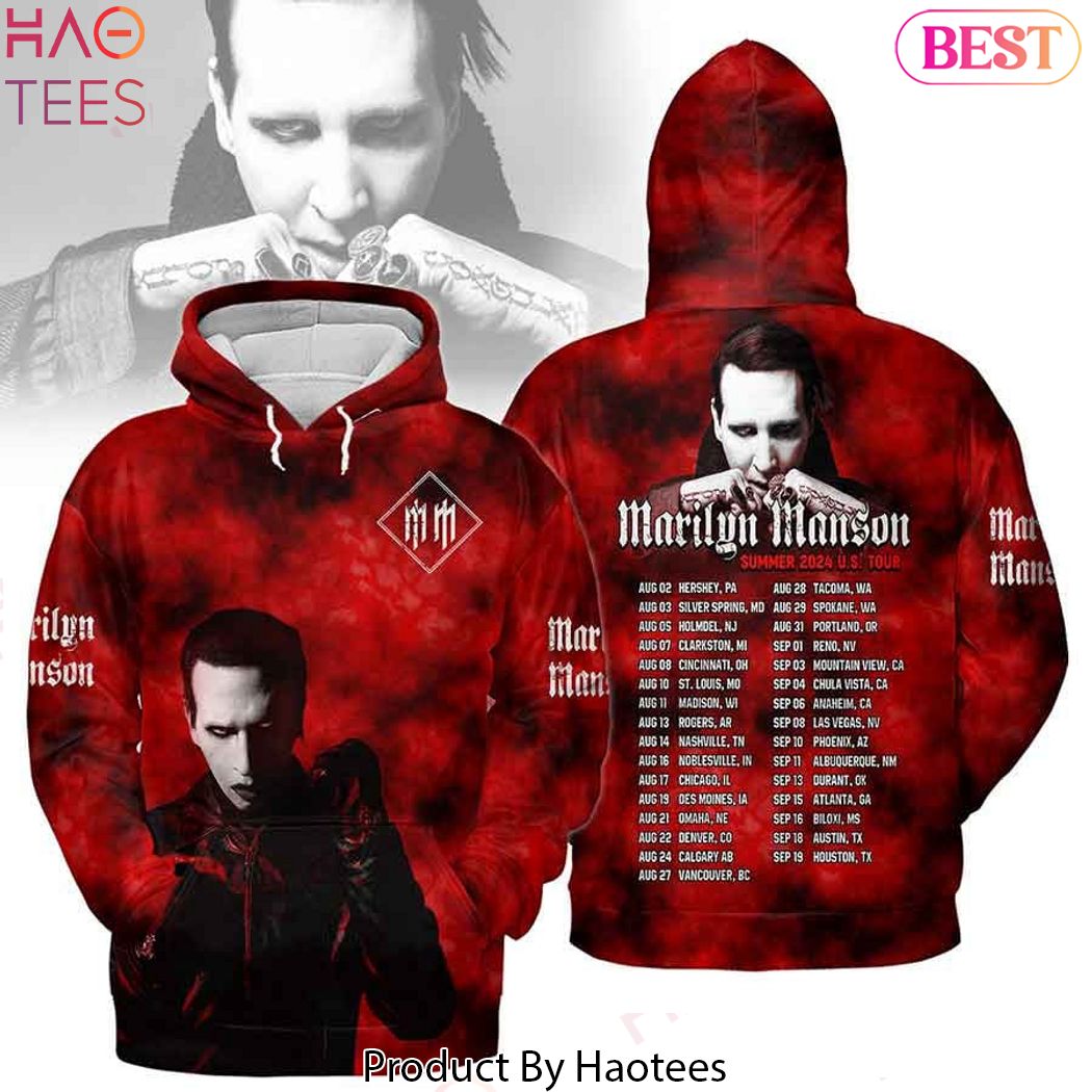 Marilyn Manson Summer 2024 US Tour Hoodie Marilyn Manson Summer 2024 US Tour Hoodie