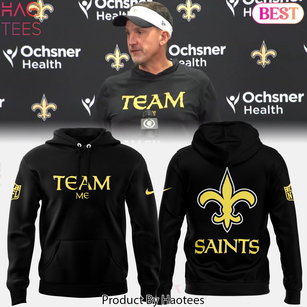 New Orleans Saints Team Me Design Hoodie - Black New Orleans Saints Team Me Design Hoodie - Black