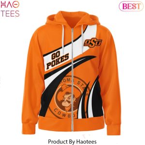 Oklahoma State Cowboys Go Pokes Zip Hoodie – Orange
