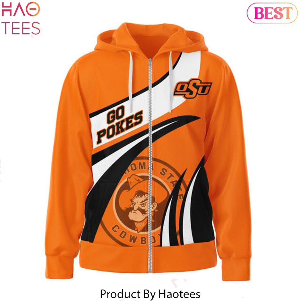 Oklahoma State Cowboys Go Pokes Zip Hoodie - Orange Oklahoma State Cowboys Go Pokes Zip Hoodie - Orange
