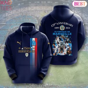 125th Anniversary 1899-2024 Olympique De Marseille Hoodie