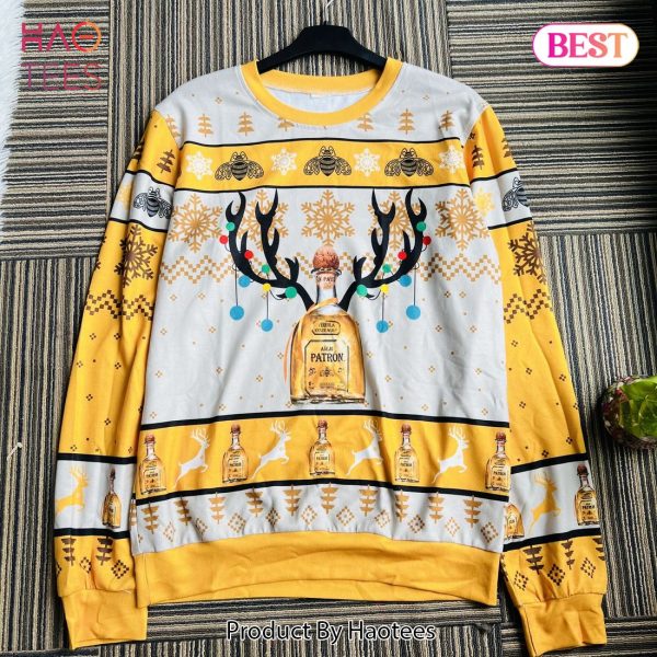 Patr?n Reindeer Knitted Ugly Christmas Sweater