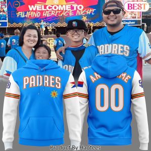 Personalized 2024 San Diego Padres Filipino Heritage Night Baseball Design Hoodie