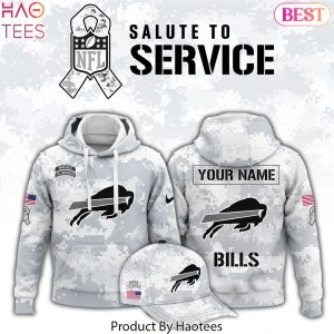 Personalized Buffalo Bills Arctic Camo 2024 Salute To Service Club Hoodie