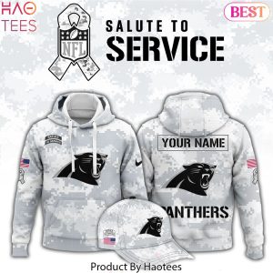 Personalized Carolina Panthers Arctic Camo 2024 Salute To Service Club Hoodie