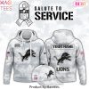 Personalized Detroit Lions Arctic Camo 2024 Salute To Service Club Hoodie