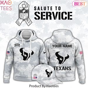 Personalized Houston Texans Arctic Camo 2024 Salute To Service Club Hoodie
