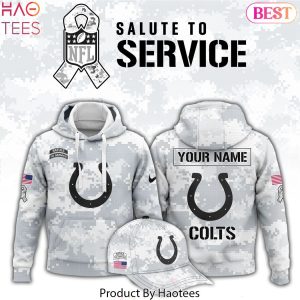 Personalized Indianapolis Colts Arctic Camo 2024 Salute To Service Club Hoodie