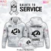 Personalized Los Angeles Chargers Arctic Camo 2024 Salute To Service Club Hoodie
