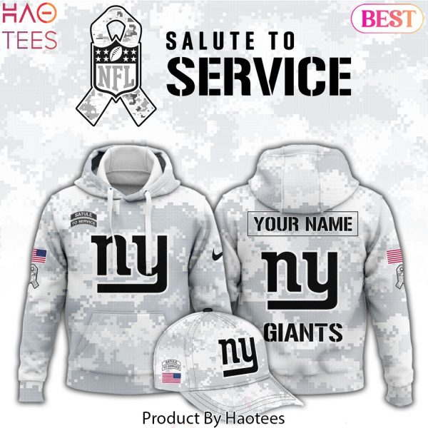 Personalized New York Giants Arctic Camo 2024 Salute To Service Club Hoodie