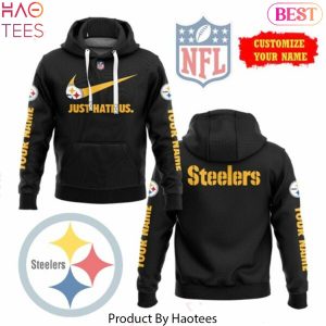 Personalized Pittsburgh Steelers Just Hate Us Hoodie – Black