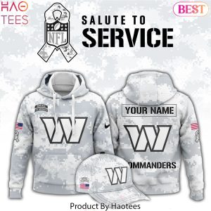 Personalized Washington Commanders Arctic Camo 2024 Salute To Service Club Hoodie
