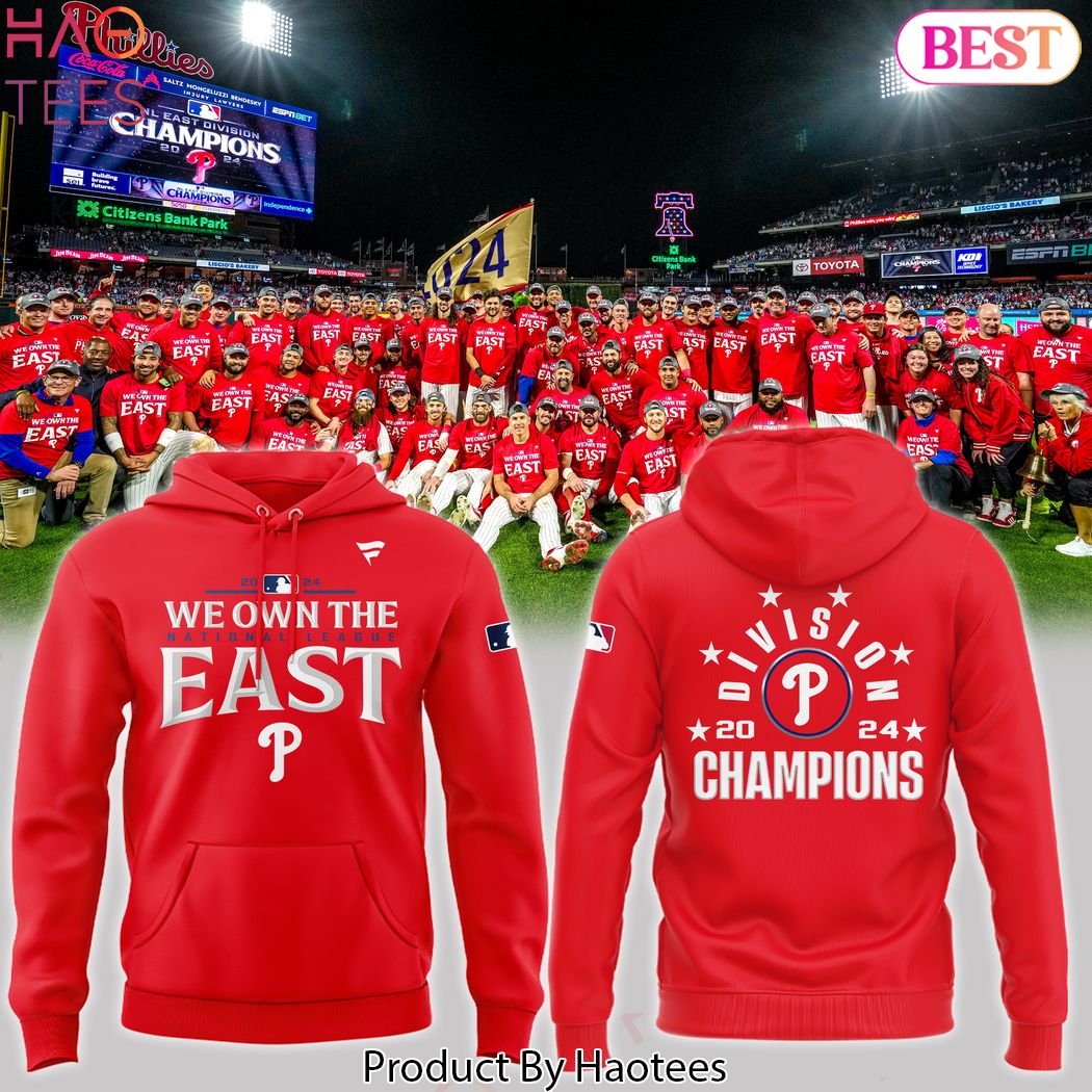 Philadelphia Phillies 2024 National League East Champions Hoodie Philadelphia Phillies 2024 National League East Champions Hoodie