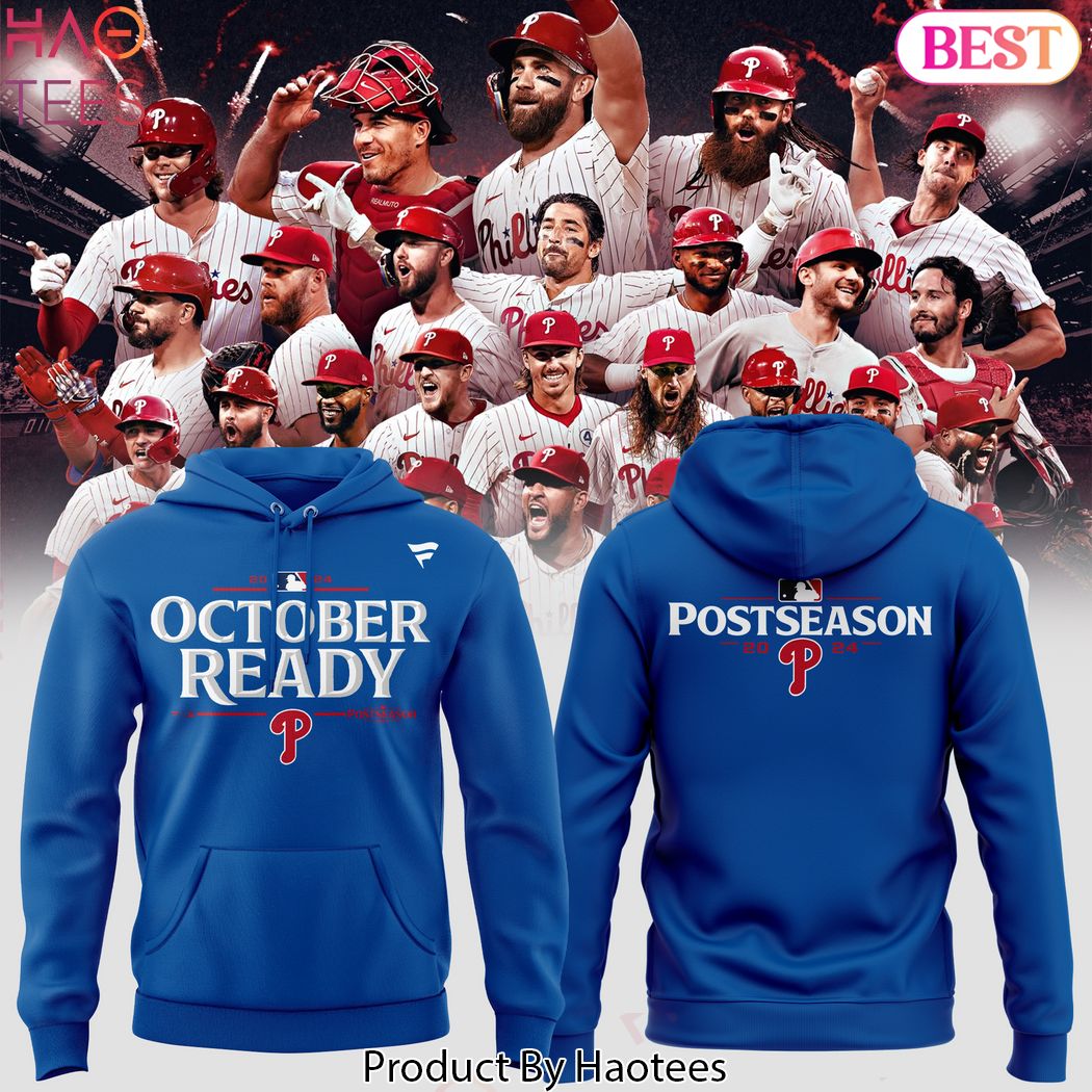 Postseason Locker Room Philadelphia Phillies Blue Design Hoodie Postseason Locker Room Philadelphia Phillies Blue Design Hoodie