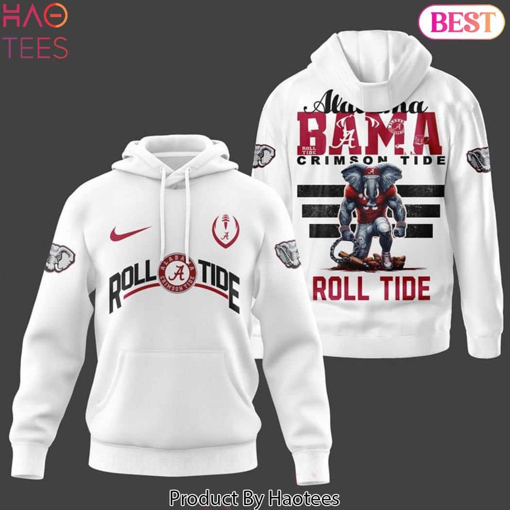 Roll Tide Alabama Crimson Tide Hoodie - White Roll Tide Alabama Crimson Tide Hoodie - White