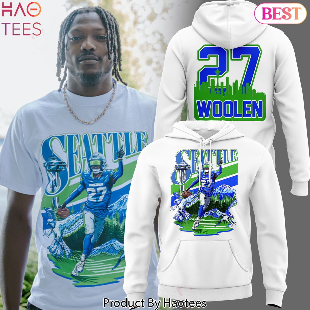 Seattle Seahawks Tariq Woolen 27 Design Hoodie - White Seattle Seahawks Tariq Woolen 27 Design Hoodie - White