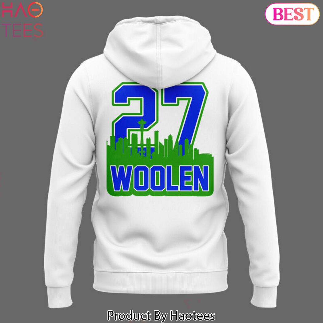 Seattle Seahawks Tariq Woolen 27 Design Hoodie - White Seattle Seahawks Tariq Woolen 27 Design Hoodie - White