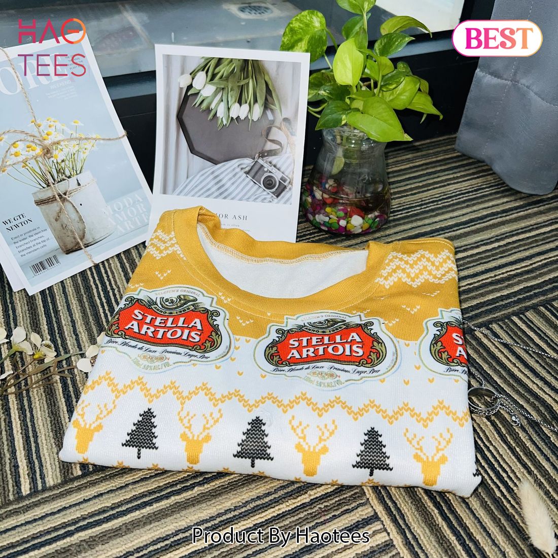 Stella Artois Beer Logo Ugly Christmas Sweater Stella Artois Beer Logo Ugly Christmas Sweater