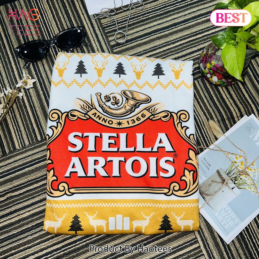 Stella Artois Beer Logo Ugly Christmas Sweater Stella Artois Beer Logo Ugly Christmas Sweater