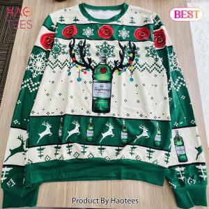 Tanqueray Reindeer Knitted Ugly Christmas Sweater
