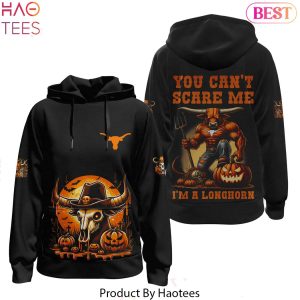 Texas Longhorns Halloween You Cant Scare Me Im A Longhorn Hoodie