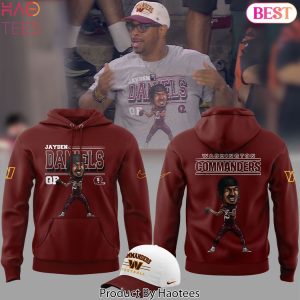 Washington Commanders Jayden Daniels Design Hoodie – Red