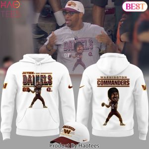 Washington Commanders Jayden Daniels Design Hoodie – White