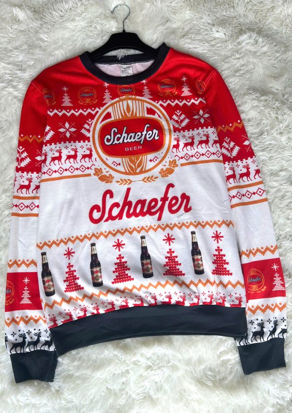 Personalized Name Schaefer Beer Christmas Gift Ugly Christmas Sweater