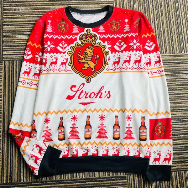 Personalized Stroh’s Beer Ugly Christmas Sweater