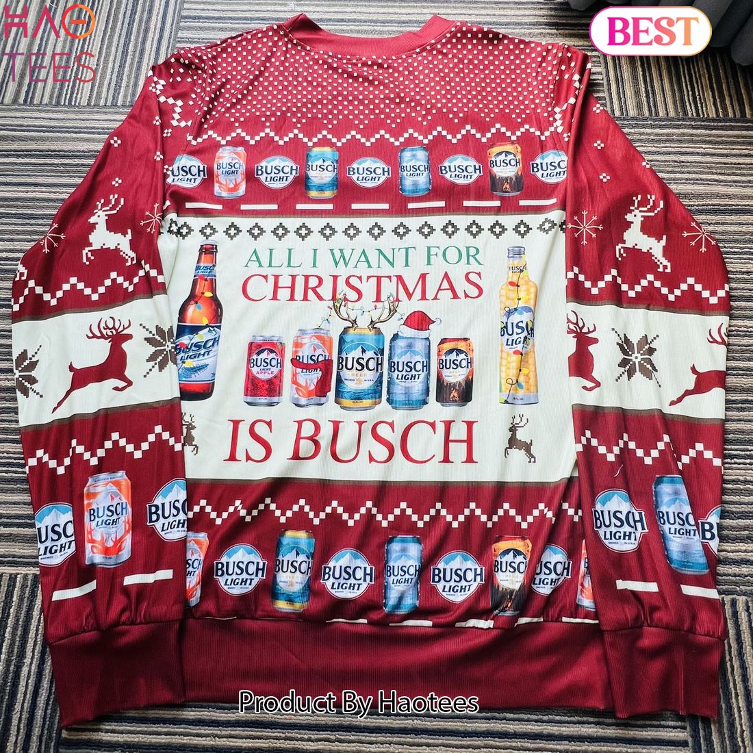 2024 All I Want For Christmas Is Busch Beer Christmas Ugly Sweater 2024 All I Want For Christmas Is Busch Beer Christmas Ugly Sweater