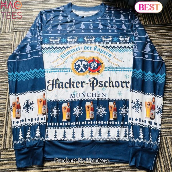 Hacker-Pschorr Brewery Beer Ugly Christmas Sweater