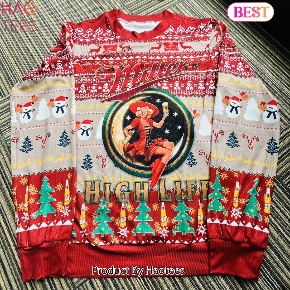 2024 Miller High Life Ugly Christmas Sweater