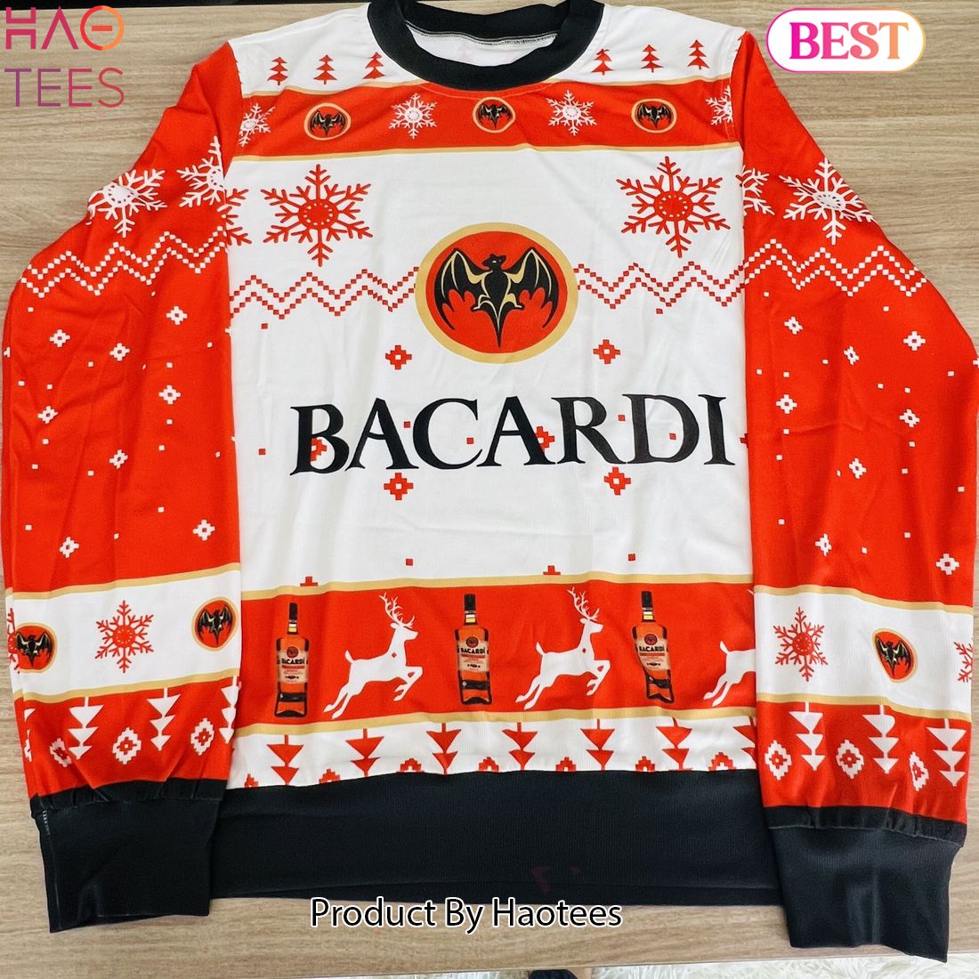 Personalized Name Bacardi Ugly Christmas Sweater Personalized Name Bacardi Ugly Christmas Sweater