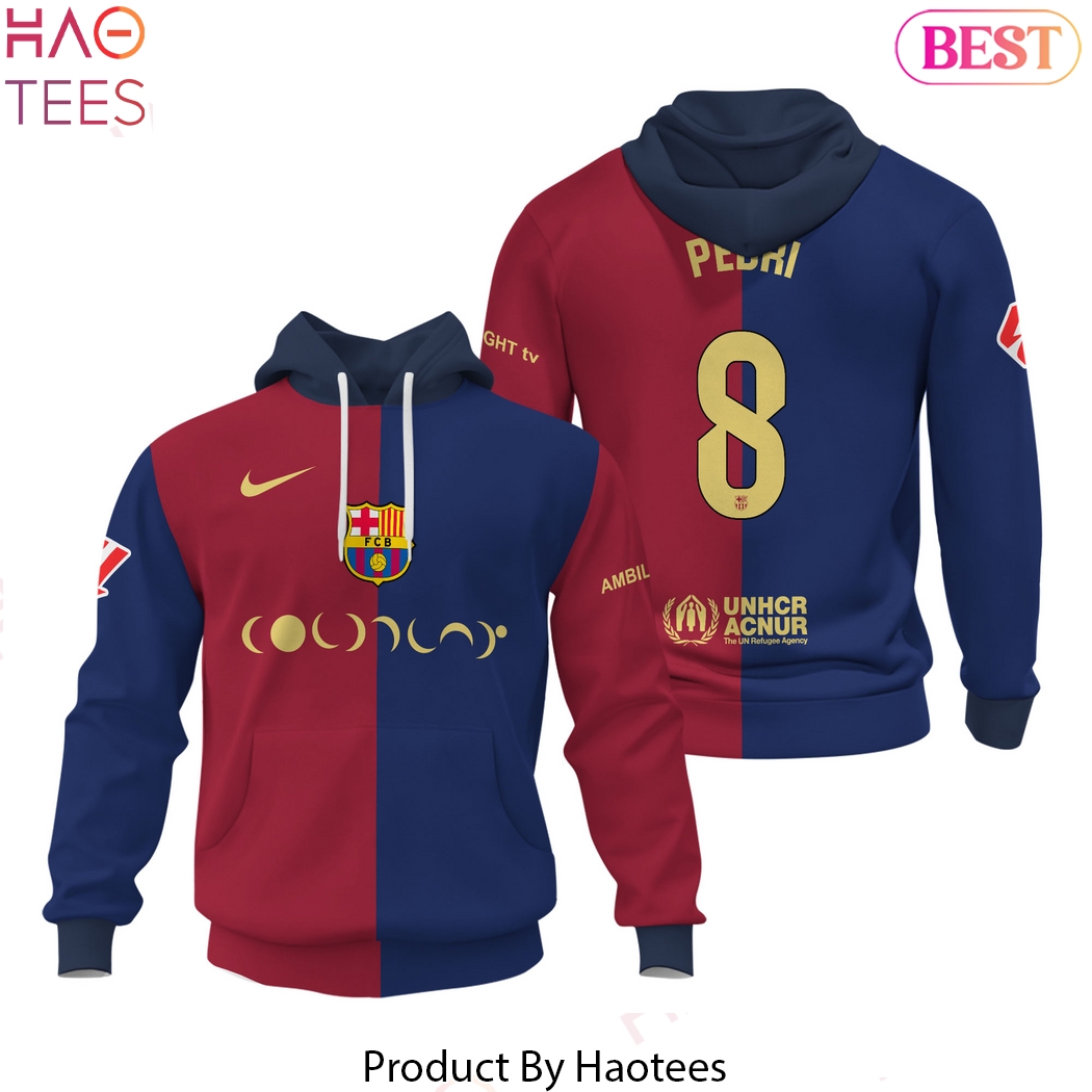 2024 Barcelona Pedri 8 Logo Design Hoodie 2024 Barcelona Pedri 8 Logo Design Hoodie