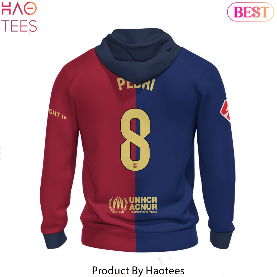 2024 Barcelona Pedri 8 Logo Design Hoodie 2024 Barcelona Pedri 8 Logo Design Hoodie