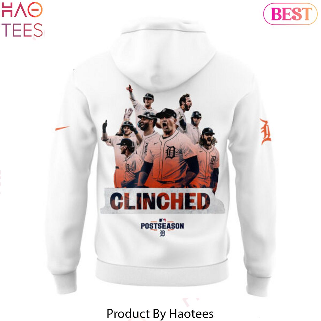 2024 Detroit Tigers Postseason Locker Room Hoodie - White 2024 Detroit Tigers Postseason Locker Room Hoodie - White