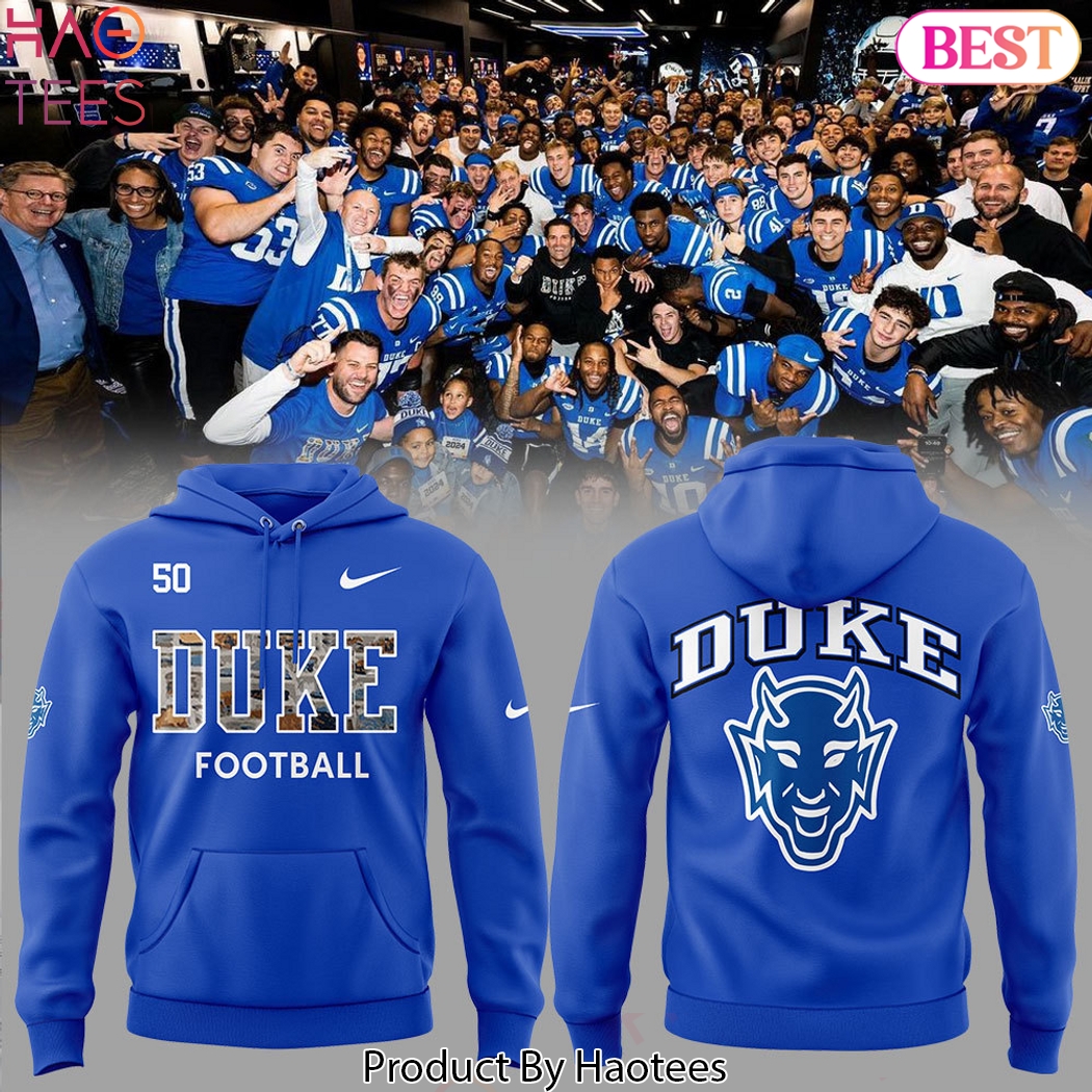 2024 Duke Blue Devils Football Hoodie - Blue 2024 Duke Blue Devils Football Hoodie - Blue