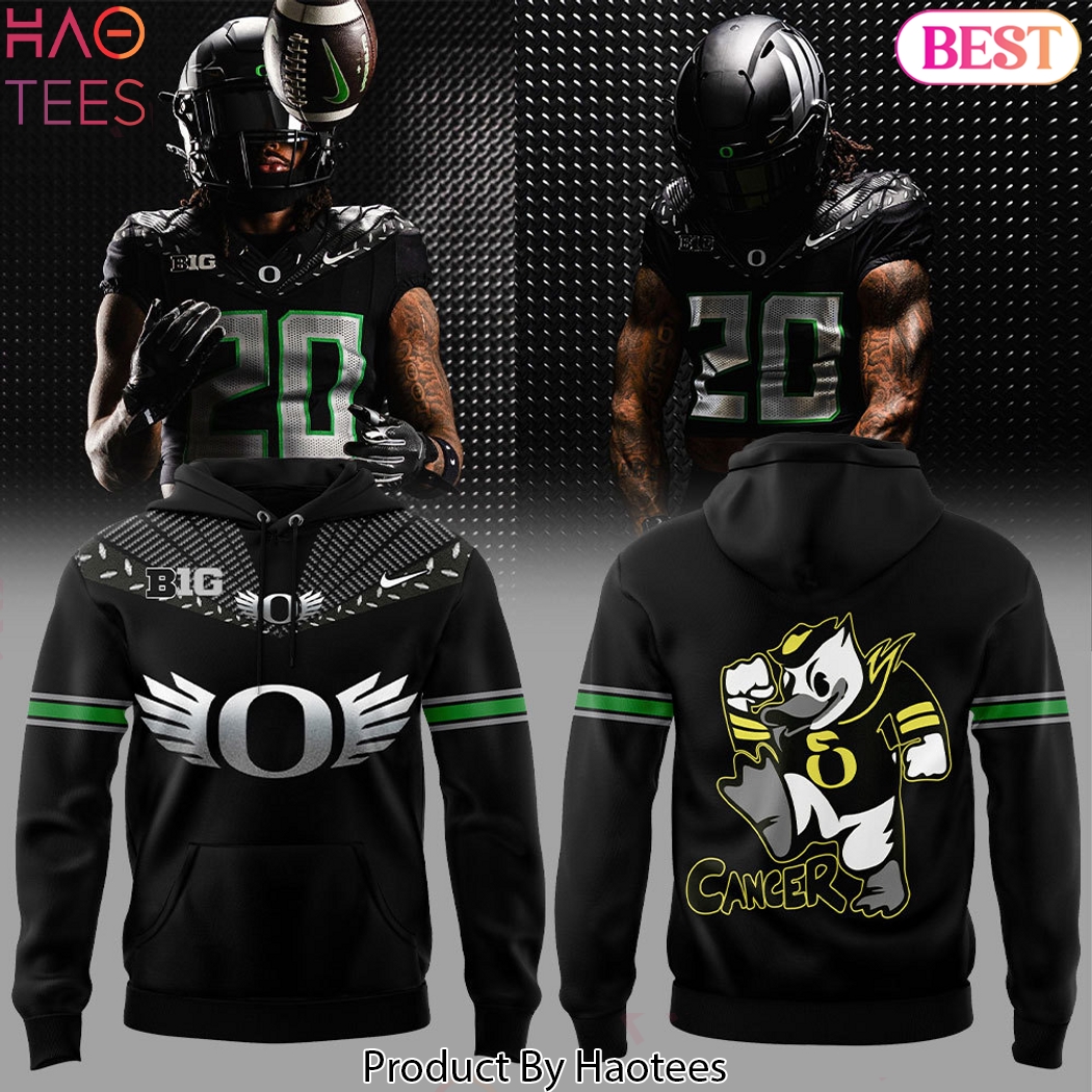 2024 Oregon Ducks Cancer Logo Black Design Hoodie 2024 Oregon Ducks Cancer Logo Black Design Hoodie