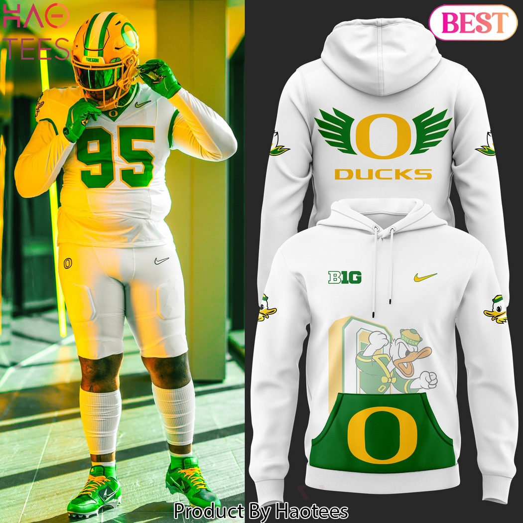 2024 Oregon Ducks Football X Go Ducks Hoodie - White 2024 Oregon Ducks Football X Go Ducks Hoodie - White