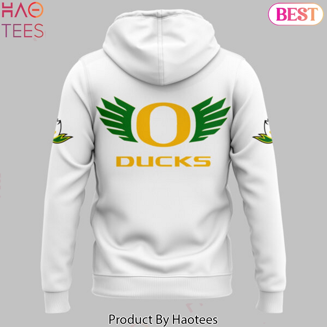 2024 Oregon Ducks Football X Go Ducks Hoodie - White 2024 Oregon Ducks Football X Go Ducks Hoodie - White