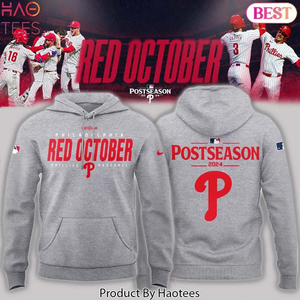 2024 Philadelphia Phillies Red October Postseason Hoodie 2024 Philadelphia Phillies Red October Postseason Hoodie