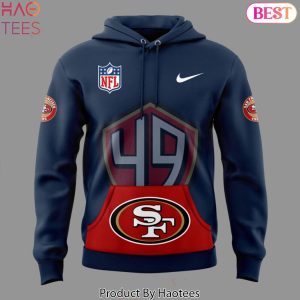 2024 San Francisco 49ers Logo Design Blue Hoodie