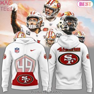 2024 San Francisco 49ers Logo Design White Hoodie