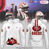 2024 San Francisco 49ers Throwback Design Hoodie – White