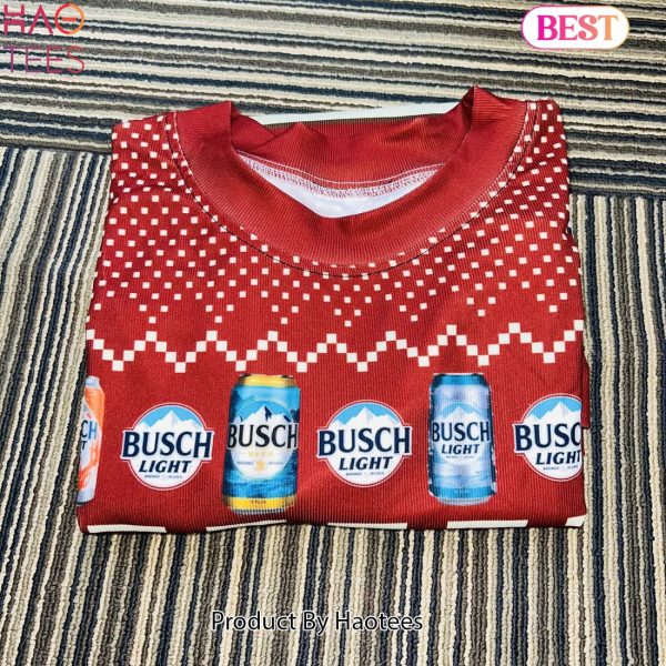 2024 All I Want For Christmas Is Busch Beer Christmas Ugly Sweater