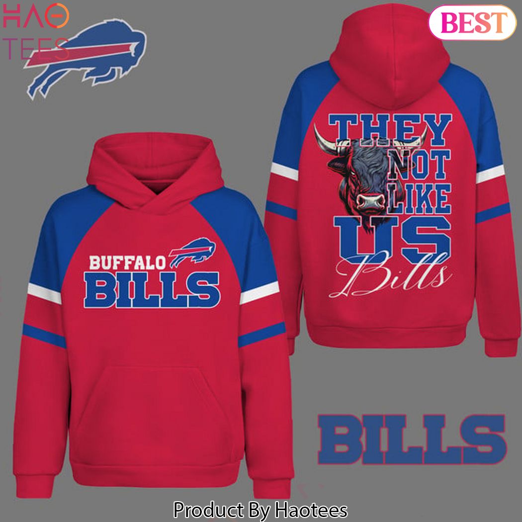 Buffalo Bills - They Not Like Us Hoodie - Red Buffalo Bills - They Not Like Us Hoodie - Red